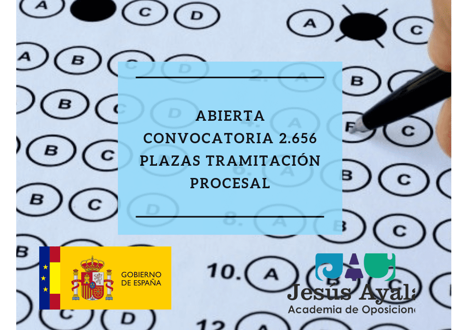 Abierta convocatoria para 2.656 plazas Tramitación Procesal