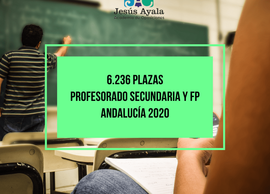 6.326 plazas para Profesorado Secundaria y FP en Andalucía 2020