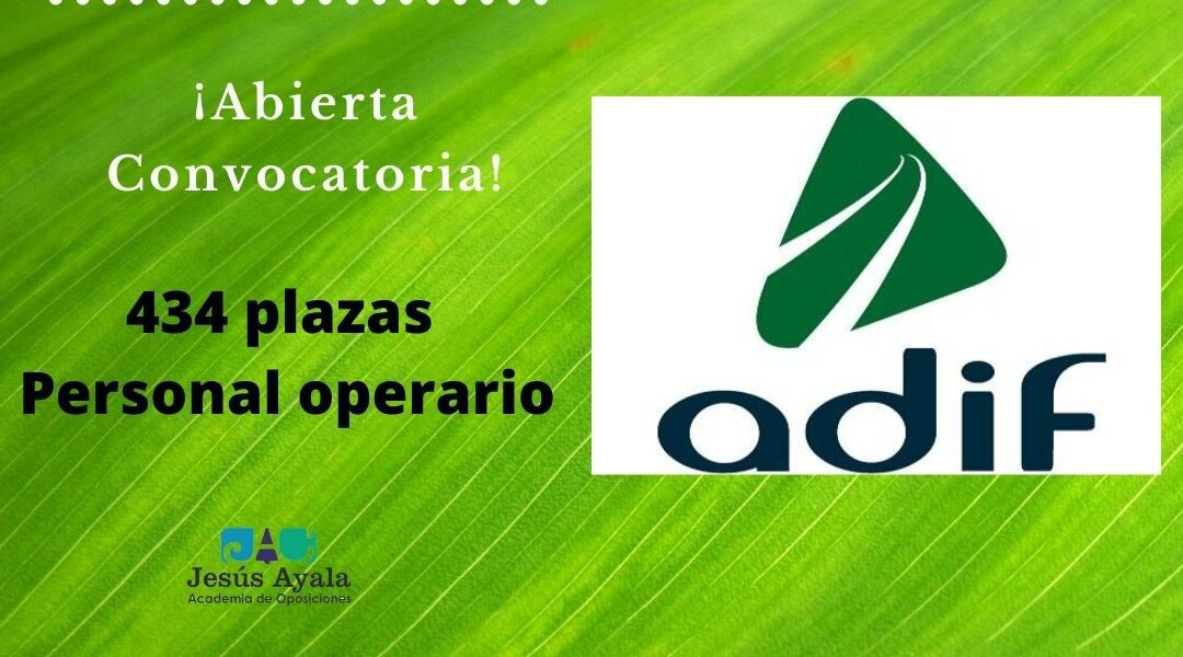 Abierta convocatoria para 434 plazas en ADIF