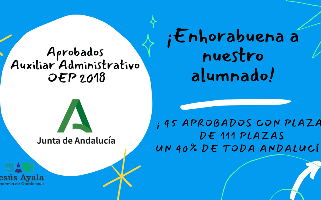 ¡Aprobados con plaza en Auxiliar Administrativo de la Junta Andalucía!