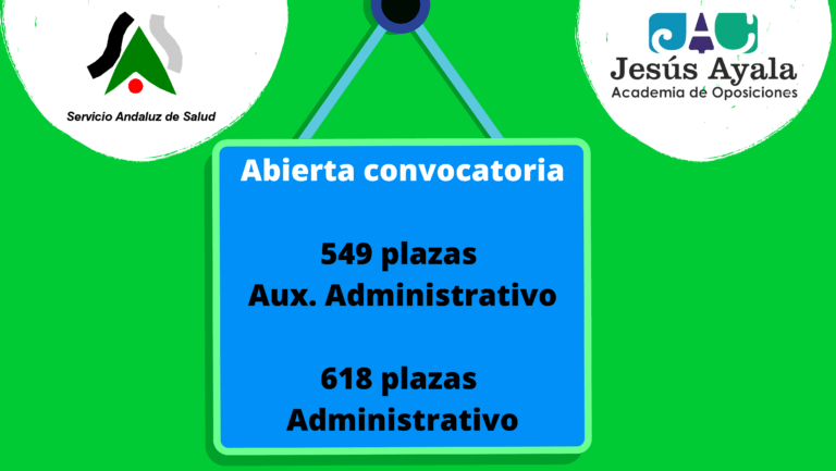 Convocadas 618 plazas de Administrativos en el Servicio Andaluz de Salud.