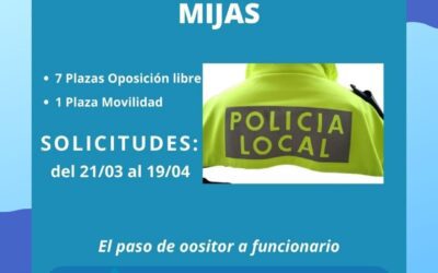 Convocadas 8 plazas de Policía Local en Mijas (Málaga)
