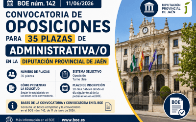 Convocatoria de oposiciones para 35 plazas de Administrativa/o en la Diputación Provincial de Jaén