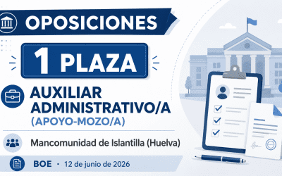Convocatoria de oposiciones para 1 plaza de Auxiliar Administrativo/a en la Mancomunidad de Islantilla