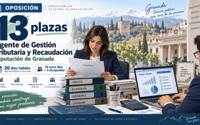 Convocatoria de oposiciones para 13 plazas de Agente de Gestión Tributaria y Recaudación en la Diputación de Granada