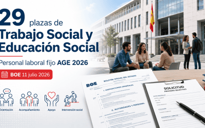 Convocatoria de oposiciones para 29 plazas de Trabajo Social y Educación Social en el Ministerio de la Presidencia, Justicia y Relaciones con las Cortes