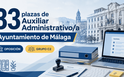 Convocatoria de oposiciones para 33 plazas de Auxiliar Administrativo/a en el Ayuntamiento de Málaga