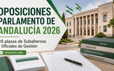 Oposiciones Parlamento de Andalucía 2026: 20 plazas de Subalternos y Oficiales de Gestión