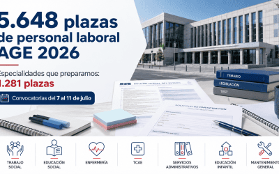 Convocatorias de oposiciones para 5.648 plazas de personal laboral AGE 2026