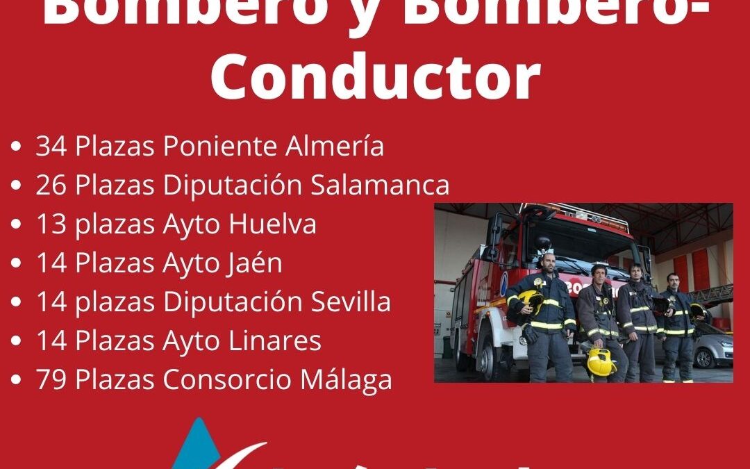 Convocadas 194 plazas de Bombero y Bombero-Conductor en distintas Entidades Locales.