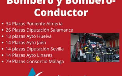 Convocadas 194 plazas de Bombero y Bombero-Conductor en distintas Entidades Locales.