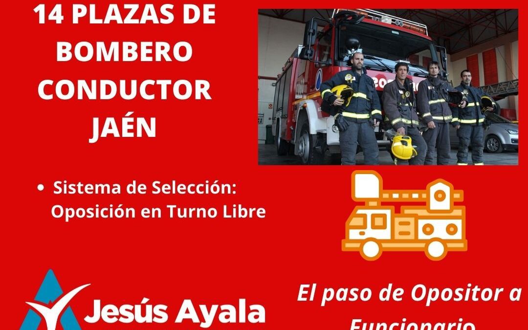 Convocadas 14 Plazas de Bombero-Conductor en Jaén