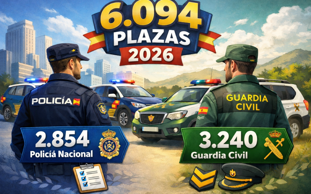 Oferta de empleo público (O.E.P.)  2026: 6.094 plazas para Policía Nacional y Guardia Civil