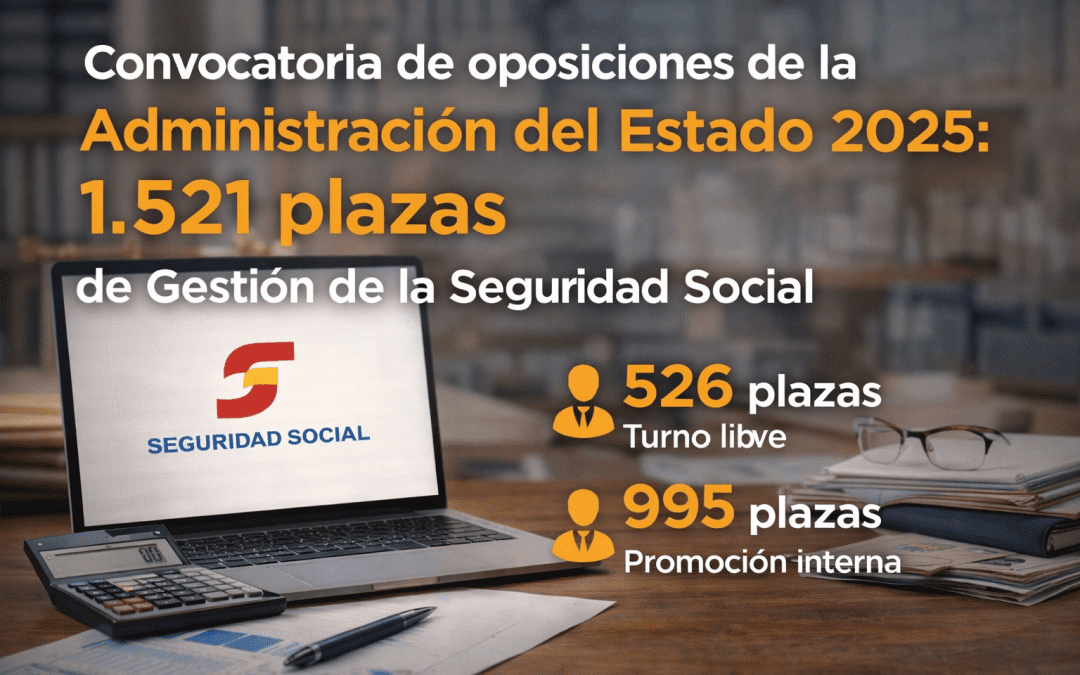 Convocatoria de oposiciones de Gestión de la Seguridad Social 2025: más de 1.500 plazas