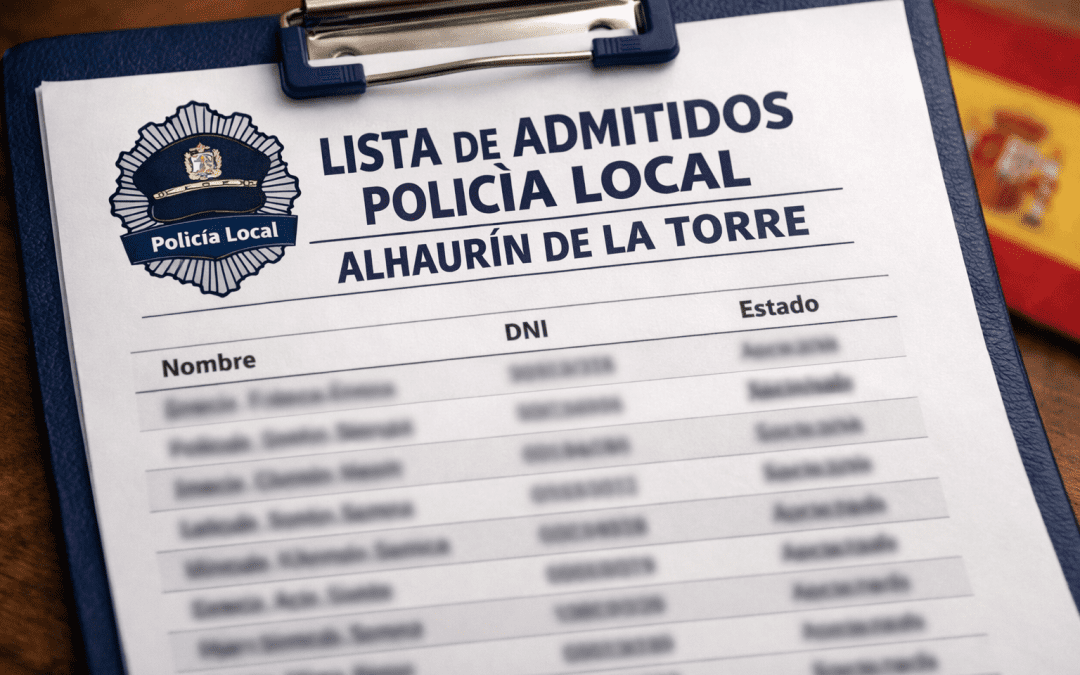 Lista de admitidos para Policía Local en Alhaurín de la Torre (Málaga)