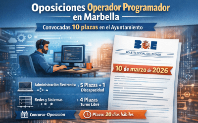 Convocatoria de oposiciones de 10 plazas de Operador Programador en el Ayuntamiento de Marbella