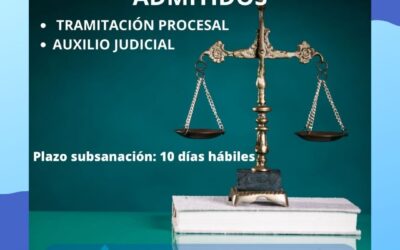 Publicada la lista provisional de admitidos de Auxilio Judicial y Tramitación Procesal y Administrativa.