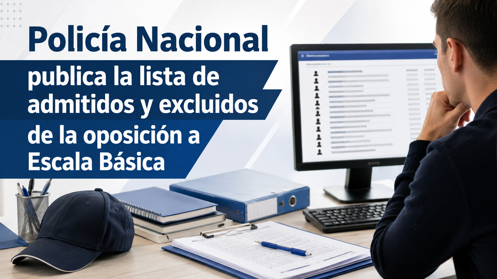 Policía Nacional publica la lista de admitidos y excluidos de la oposición a Escala Básica