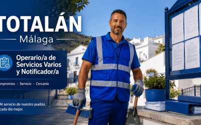 Publicadas las bases para seleccionar un Operario/a de Servicios Varios y Notificador/a en Totalán (Málaga)