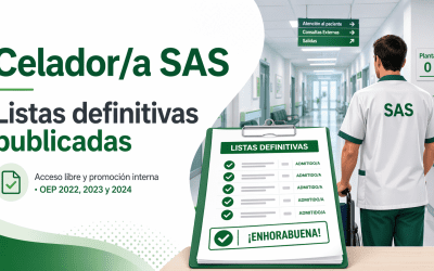 Publicadas las listas definitivas de aprobados de Celador/a del SAS por acceso libre y promoción interna
