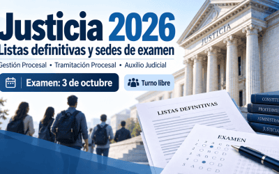 Publicadas las listas definitivas y las sedes de examen de Gestión, Tramitación y Auxilio Judicial