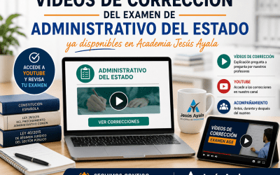 Vídeos de corrección del examen de Administrativo del Estado
