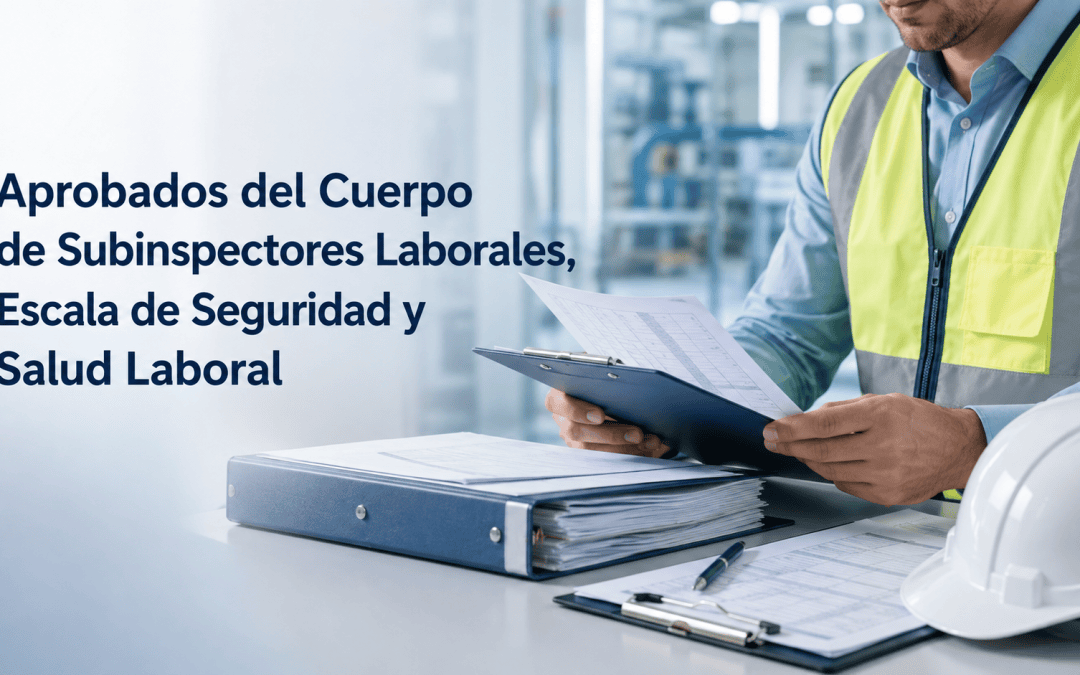 Publicada la relación de aprobados del Cuerpo de Subinspectores Laborales, Escala de Seguridad y Salud Laboral