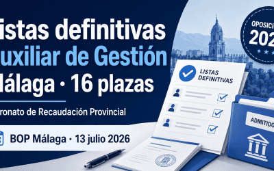 Publicadas las listas definitivas para 16 plazas de Auxiliar de Gestión en el Patronato de Recaudación de Málaga
