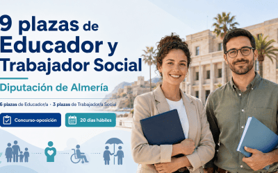 Convocatoria de oposiciones para 9 plazas de Educador y Trabajador Social en la Diputación de Almería