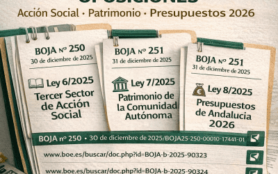 📰 Publicadas tres leyes andaluzas clave para oposiciones: acción social, patrimonio y presupuestos 2026